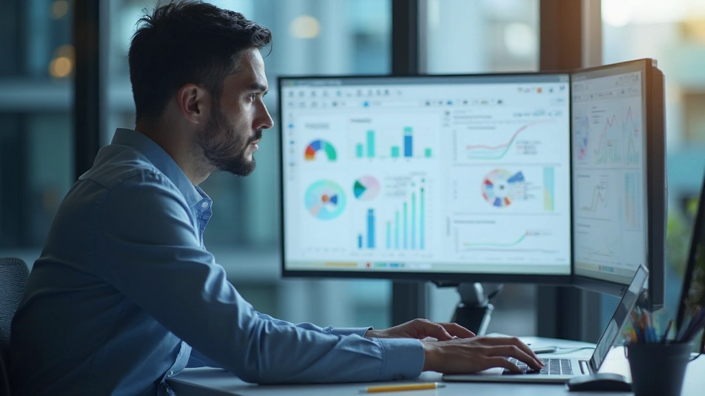 Аналитическая панель с графиками производительности контента и метриками вовлечённости