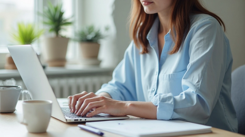 Современное рабочее место с ноутбуком и планировщиком задач на столе